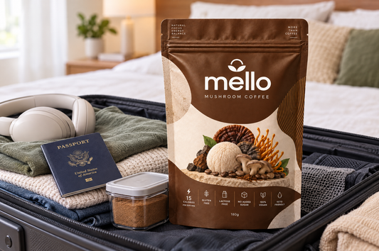 Mushroom coffee while travelling: planes, hotel kettles, road trips and no hot water
